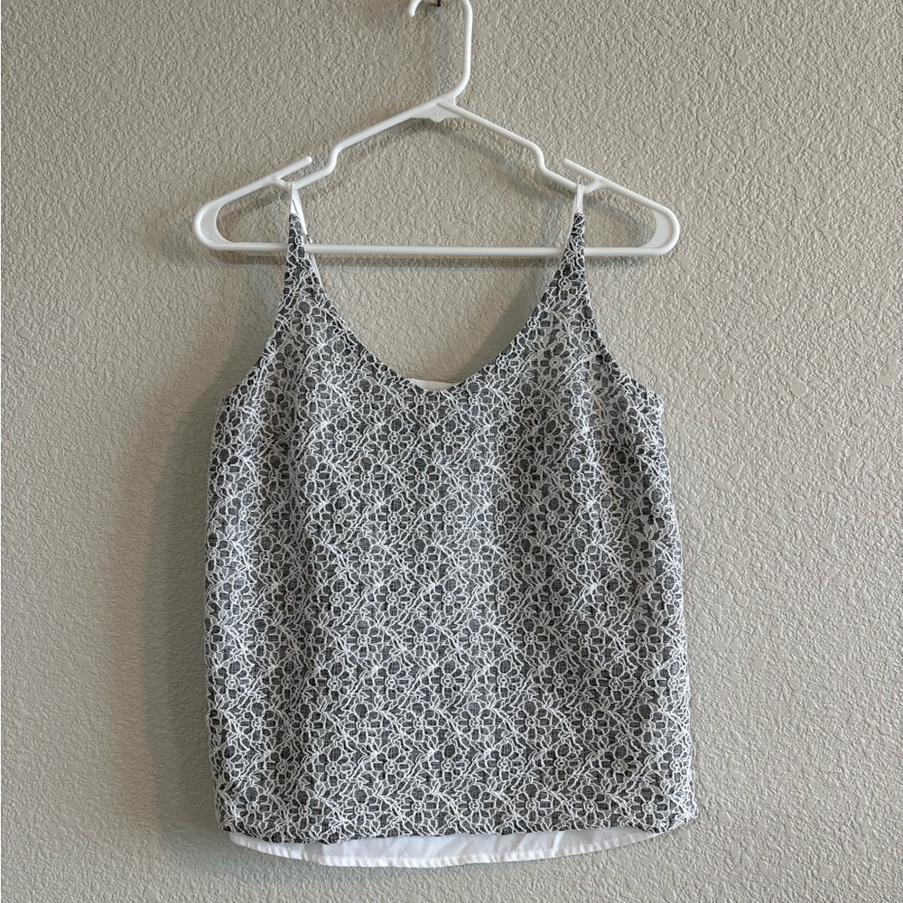 Banana Republic Gray Silver Camisole Top